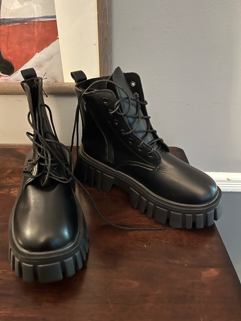 Combat Style Chunky Lug Sole Platform EU 39/ 8 - Picture 1 of 4